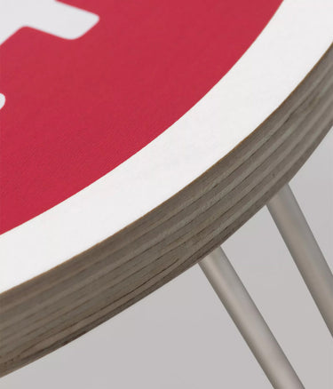 CARHARTT WIP HEART FOLDING TABLE I035830 BIRCH PLYWOOD SCARLET - Shoelosophy