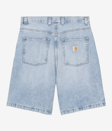 CARHARTT WIP BRANDON SHORT I037161 BLAU HEAVY WORN BLEACHED - Shoelosophy