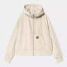 CARHARTT WIP WOMENS HOODED ELDON SWEATSHIRT JACKET I034374 NATURAL - Shoelosophy