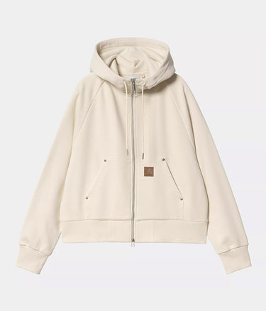 CARHARTT WIP WOMENS HOODED ELDON SWEATSHIRT JACKET I034374 NATURAL - Shoelosophy