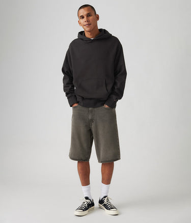 LEVI'S 478 BAGGY SHORTS 001JM-0000 BLACK STONE WASHED JORTS MAN - Shoelosophy