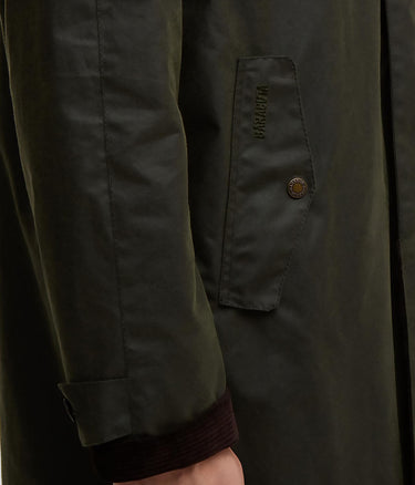 BARBOUR X BARACUTA TRENCHCOAT BRCOS1157 WAX OLIVE - Shoelosophy