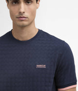 BARBOUR INTERNATIONAL LANGSTON JACQUARD T-SHIRT MTS1579NY19 NAVY - Shoelosophy