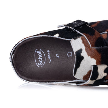 SCHOLL GRACE CLOG F00914 PONY HAIR KUHLEDER - Shoelosophy