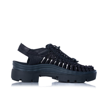 KEEN UNEEK PLATFORM 1032211 SCHWARZES GLATTLEDER - Shoelosophy