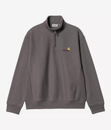 CARHARTT WIP HALF ZIP AMERICAN SCRIPT SWEATSHIRT I027014 PORPHYRY - Shoelosophy