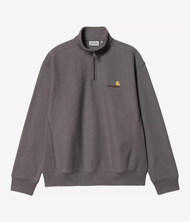 CARHARTT WIP HALF ZIP AMERICAN SCRIPT SWEATSHIRT I027014 PORPHYRY - Shoelosophy