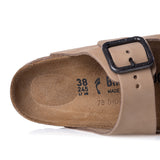 BIRKENSTOCK ARIZONA WIRE BUCLE 1031579 SANDCASTLE NUBUKLEDER - Shoelosophy