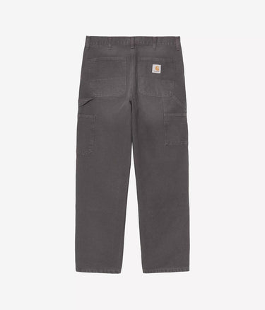 CARHARTT WIP DOUBLE KNEE PANT I034796 GRAPHITE STONE CANVAS - Shoelosophy
