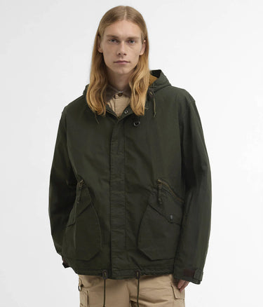 BARBOUR HERITAGE+ WESTOE SHOWERPROFF JACKET MSP0183GN71 BREEN PIGMENT OLIVE von HALLEY STEVENSON - Shoelosophy