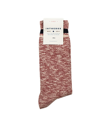 IN DER BOX COUNTRY BICOLOR SOCKS RED HEATHER HERGESTELLT IN ITALIEN - Shoelosophy