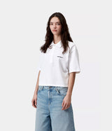 CARHARTT WIP WOMENS SCRIPT POLO TS I034553 WHITE - Shoelosophy