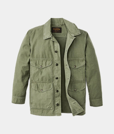 FILSON FIELD CRUISER JACKET FMCPS0118 WASHED FATIGUE GREEN REVERSE SATEEN - Shoelosophy