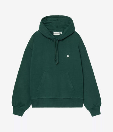 CARHARTT WIP WOMENS HOODED CASEY SWEATSHIRT I032644 DARK FIR - Shoelosophy