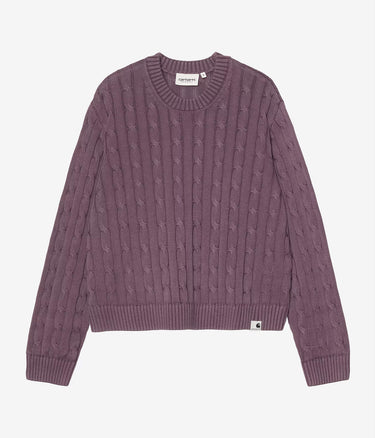 CARHARTT WIP WOMENS CARTER SWEATER I036394 COSY PURPLE GARMENT DYED - Shoelosophy