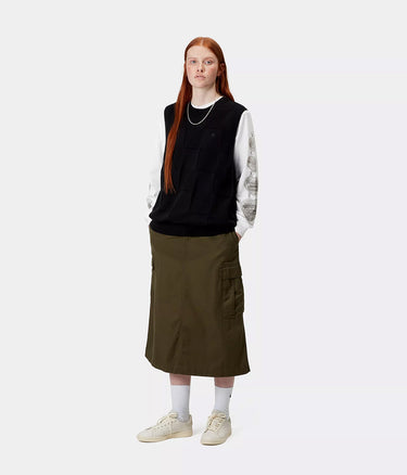 CARHARTT WIP FEMME CHECKER VEST PULL I034544 NOIR - Shoelosophy