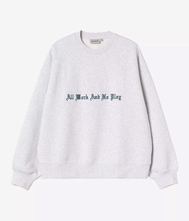 CARHARTT WIP NO PLAY SWEATSHIRT I035609 ASH HEATHER - Shoelosophy