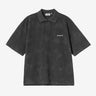 CARHARTT WIP PAINTER POLO I036856 BLACK DESTROY WASH SPLATTER - Shoelosophy