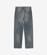 CARHARTT WIP AARON PANT I035879 BLUE WORN USED WASH - Shoelosophy