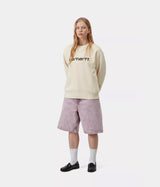 CARHARTT WIP WOMEN'S BRANDON SHORT I 036530 COSY PURPLE CHALK WASH - Shoelosophy