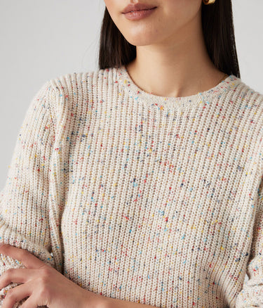 LEVI'S WOMENS SNOWFLAKE PULLOVER A9283-0000 SUNNY CREAM CONFETTI - Shoelosophy