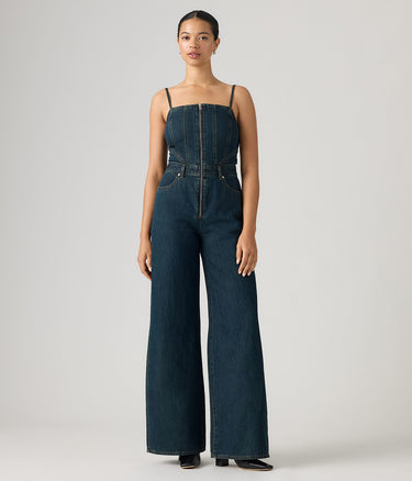 LEVI'S DAMEN-LEICHTER JUMPSUIT MIT NÄHTEN 0088T-0002 CASH OUT STONE