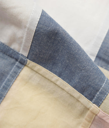 UNIVERSAL WORKS PATCHWORK CHECK ROAD SHIRT P34083 PASTEL CHECK - Shoelosophy