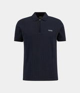 BARBOUR INTERNATIONAL LANGSTON JACQUARD POLO SHIRT MML1543NY91 NAVY - Shoelosophy