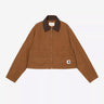 CARHARTT WIP 여성 프레스콧 재킷 I036512 블랙 가먼트 다이 염색 - 신발염증