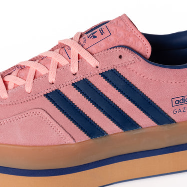 ADIDAS WOMENS GAZELLE JS3926 STACK GLOW PINK VICTORY BLUE - Shoelosophy