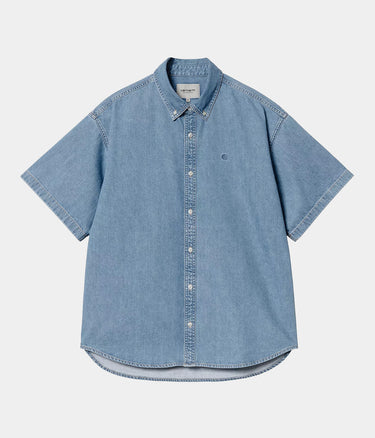 CARHARTT WIP LUCAS SHIRT I034575 BLUE BLEACHED - Shoelosophy