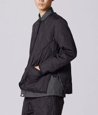 TAION UNISEX MILITARY W-ZIP CREW NECK DOWN JACKET BLACK - Shoelosophy