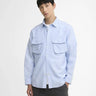 BARBOUR HERITAGE SELECT ARNHA OVERSIZED OXFORD JUNGLE SHIRT HIMMELBLAU - Shoelosophy