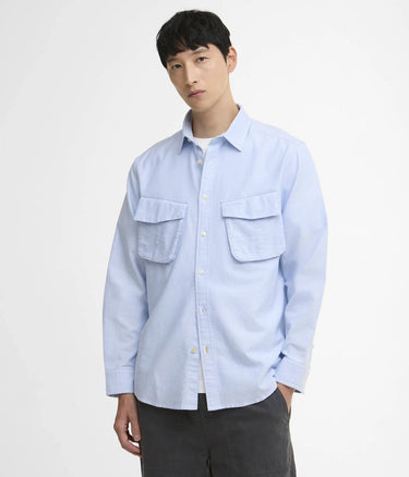 BARBOUR HERITAGE SELECT ARNHA OVERSIZED OXFORD JUNGLE SHIRT HIMMELBLAU - Shoelosophy