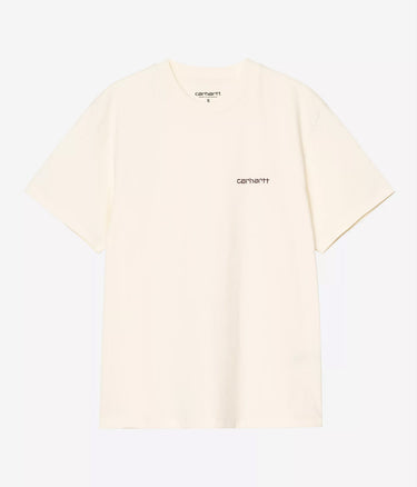 CARHARTT WIP WOMENS SCRIPT EMBROIDERY T-SHIRT I032293 CINNERUS COSY PURPLE - Shoelosophy