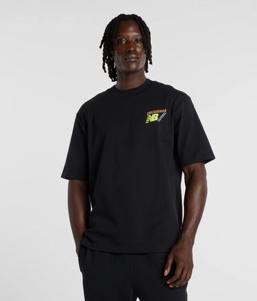 NEW BALANCE TRI LOGO HEAT MAP T-SHIRT MT61V4ZG BLACK - Shoelosophy