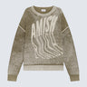 AMISH SUPPLIES CREW NECK CROPPED COTTON PRINT LOGO MOSS - Shoelosophy