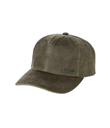 FILSON OIL TIN LOW PROFILE LOGGER CAP FMACC0261 OTTER GREEN GEWACHST - Shoelosophy