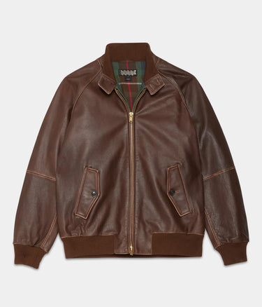BARACUTA-LEDER G9 ALTES ENGLISCHES LEDER BRCPS1127 SCHOKOLADENBRAUN - Shoelosophy