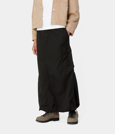 CARHARTT WIP WOMENS CARGO SKIRT LONG I033823 SCHWARZ - Shoelosophy
