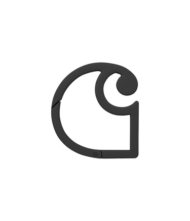 CARHARTT WIP C-LOGO-KARABINER I036650 ZINK-LEGIERUNG SCHWARZ - Shoelosophy
