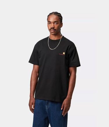 CARHARTT WIP AMERICAN SCRIPT T-SHIRT I029956 BLACK - Shoelosophy