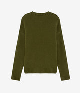 AMISH CREW CROP BOUCLE' ACID GREEN SWEATER - Shoelosophy