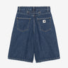 CARHARTT WIP WOMENS BELMONT SHORT I036598 BLUE STONE WASHED - Shoelosophy