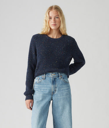 LEVI'S WOMENS SNOWFLAKE PULLOVER A9283-0005 BLUE BLAZER CONFETTI - Shoelosophy