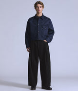 LEVI'S BLUE TAB WIDE PLEAT CROP TROUSERS A9136-0003 DARK STAR JAPANESE DENIM - Shoelosophy