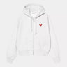 CARHARTT WIP WOMENS HOODED HEARTH II HARTT JACKET I035242 ASH HEATHER - Shoelosophy