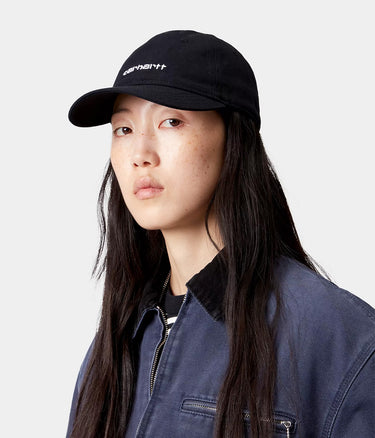 CARHARTT WIP CANVAS SCRIPT CAP I028876 SCHWARZ WEISS - Shoelosophy