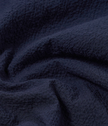 UNIVERSAL WORKS ROAD SHIRT 34605 SEERSUCKER NAVY - Shoelosophy