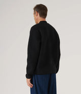 UNIVERSAL WORKS ZIP BOMBER WOLLFLEECE 00018 SCHWARZ - Shoelosophy